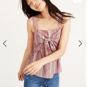 Petite Tie-front Top Rainbow Stripe | Madewell